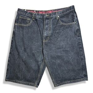 Y2K Baggy Black Denim Shorts / Jorts